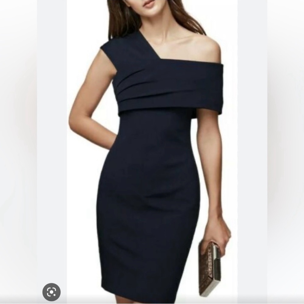 NWT $345 Reiss Cristiana Criss-Cross Shoulder Detail Dress 8